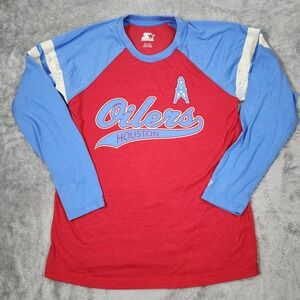 Vintage Houston Oilers Shirt Mens Small NFL Football Long Sleeve Starter 90s